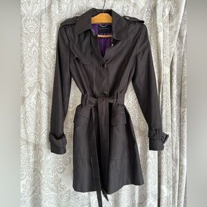 Charcoal Gray Rain Trench Coat
